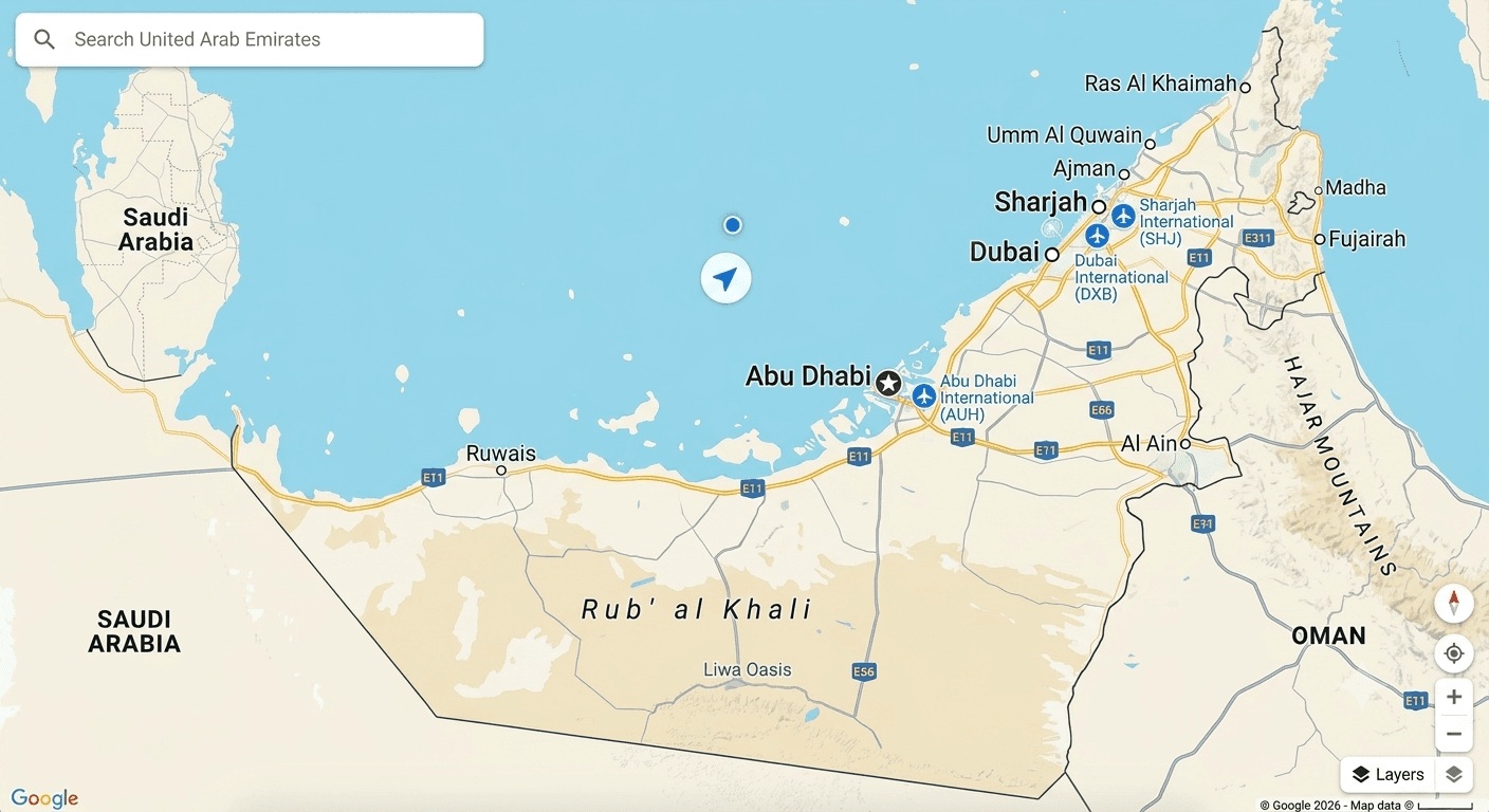 AXIAR location map — UAE